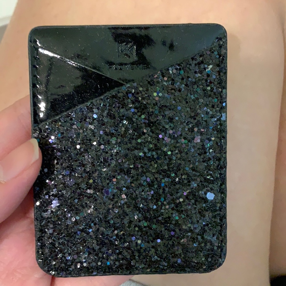 Glitter sticker card holder